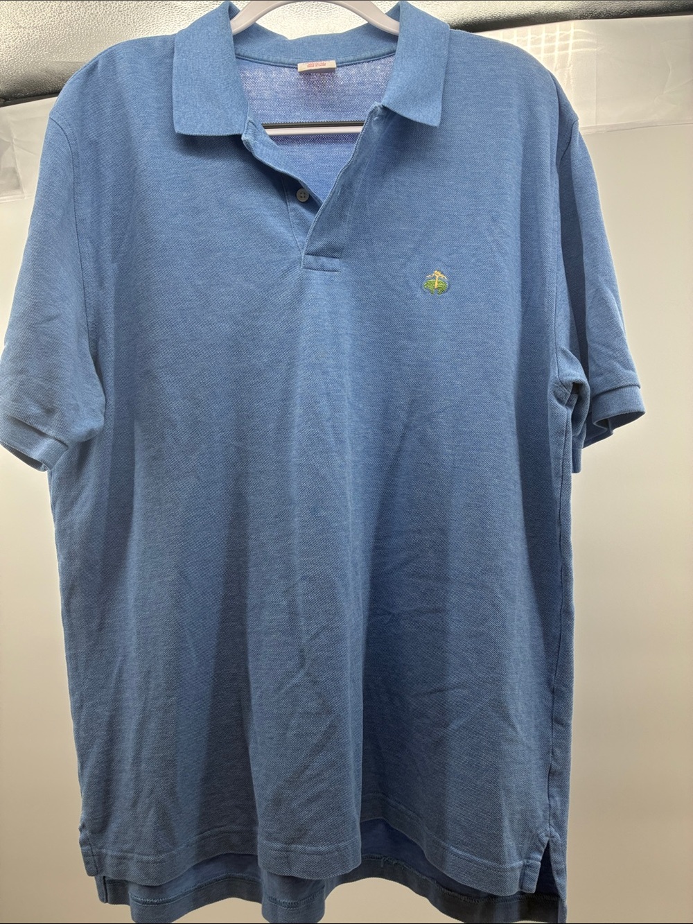 Brooks Brothers Light Blue Polo with Small Green Embroidered Logo